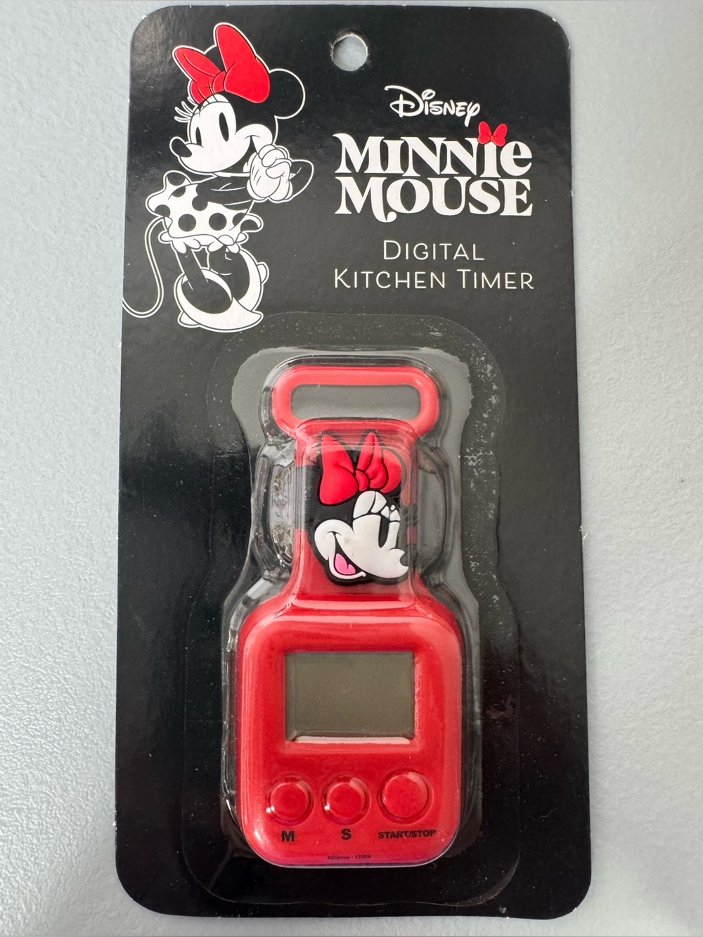 Disney Minnie Mouse Red Digital Kitchen Timer with Bow Graphic